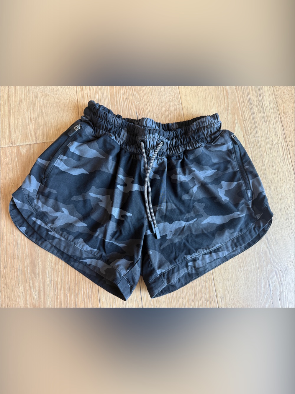 Athleta Black Camo Girls' Athletic Shorts Size M/8-10